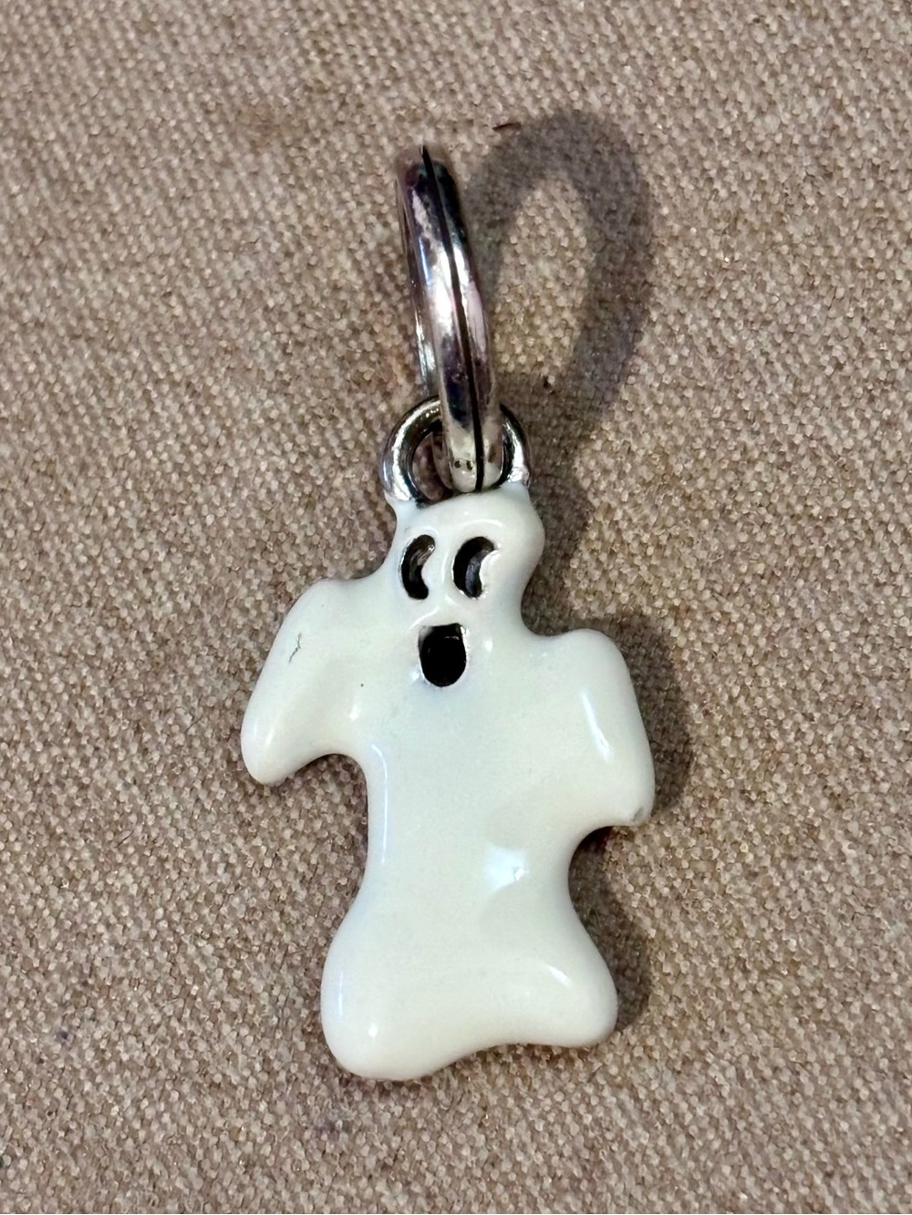 🎃Listing! Brighton Ghost charm Enameled in white & black on both sides